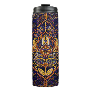 Colourful ethnic tribal seamless pattern thermal tumbler
