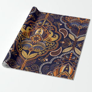 Colourful ethnic tribal seamless pattern wrapping paper