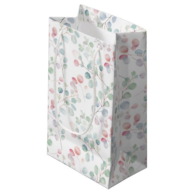 Colourful Eucalyptus Foliage Gift Bag (Front Angled)