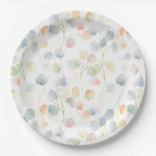 Colourful Eucalyptus Foliage  Paper Plate