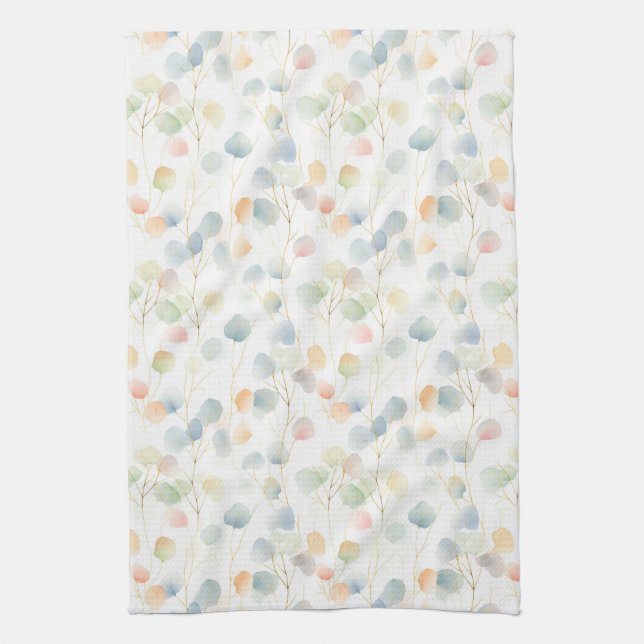 Colourful Eucalyptus Foliage Tea Towel (Vertical)