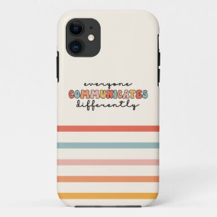 Colourful Everyone Communicates Differently  Case-Mate iPhone Case