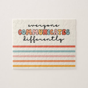 Colourful Everyone Communicates Differently  Jigsaw Puzzle