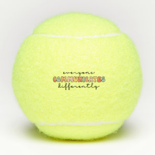 Colourful Everyone Communicates Differently  Tennis Balls