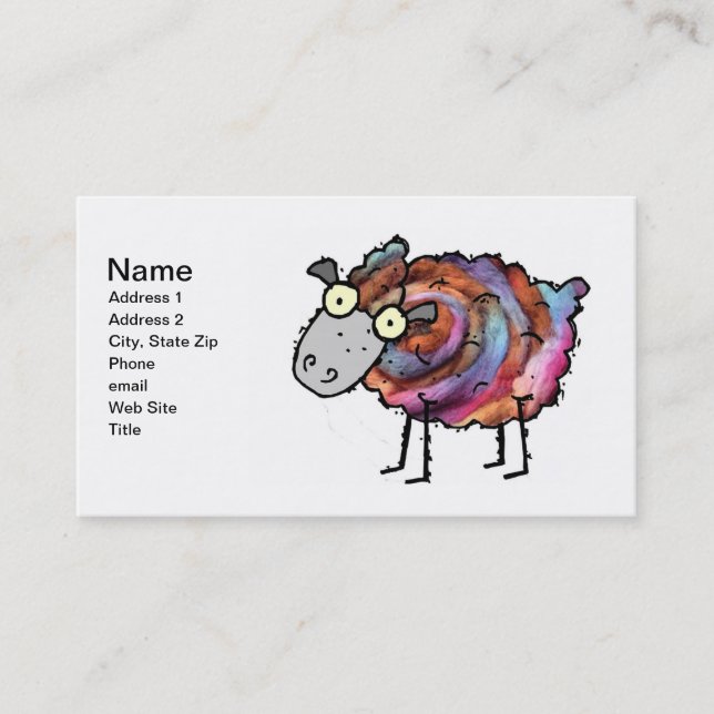 Colourful Ewe Business Card (Front)