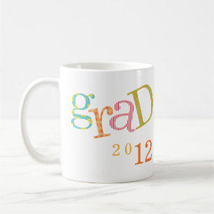 Colourful excitement graduation class year custom coffee mug