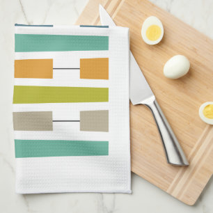 Colourful Exclamation Points Mid Century Modern Tea Towel