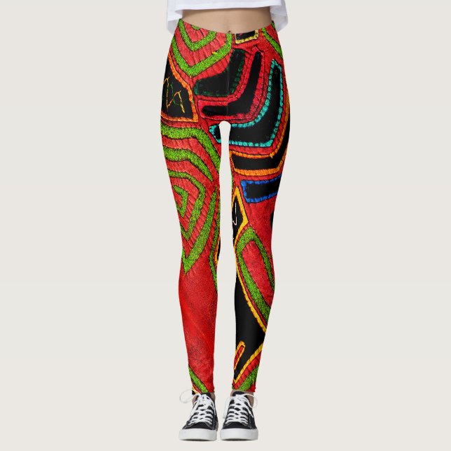 Colourful Exercise Workout Leggings (Front)