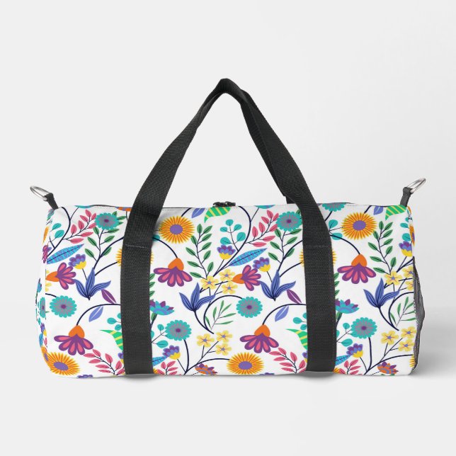 Colourful Exotic Floral Background Pattern-23145 Duffle Bag (Front)