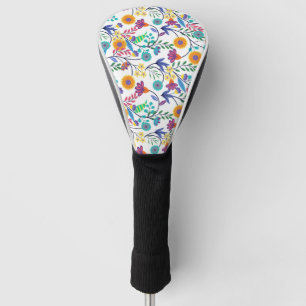 Colourful Exotic Floral Background Pattern-23145 Golf Head Cover
