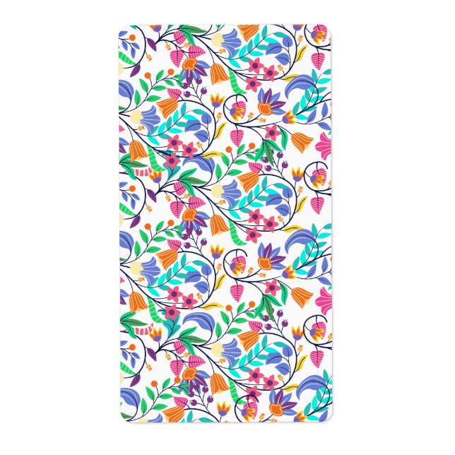 Colourful Exotic Floral Pattern (Front)