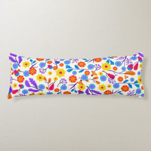 Colourful Exotic Floral Pattern-23146 Body Cushion