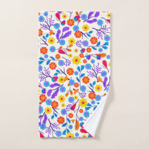 Colourful Exotic Floral Pattern-23146 Hand Towel