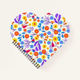 Colourful Exotic Floral Pattern-23146 Notebook