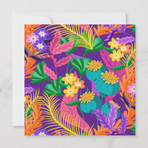 Colourful Exotic Floral Pattern-23148 Invitation