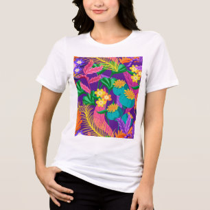 Colourful Exotic Floral Pattern-23148 Tri-Blend Shirt
