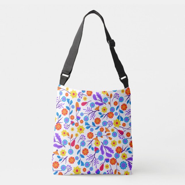 Colourful Exotic Floral Pattern-23165 Crossbody Bag (Front)