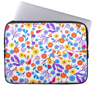 Colourful Exotic Floral Pattern-23165 Laptop Sleeve