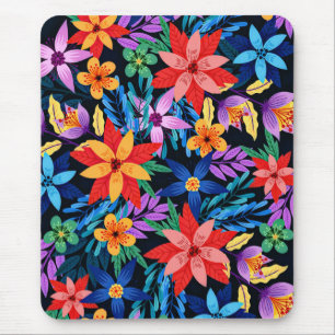 Colourful Exotic Floral Pattern-68578 Mouse Pad