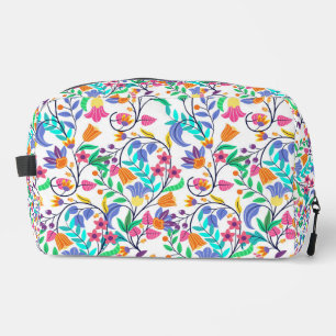 Colourful Exotic Floral Pattern Dopp Kit