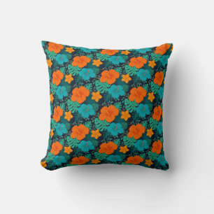Colourful Exotic flowers Floral Pattern-43804 Cushion