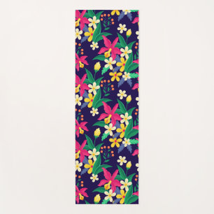 Colourful Exotic Flowers Leaves Pattern-23021 Yoga Mat