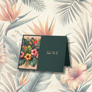 Colourful Exotic Hawaiian Tropical Table Card