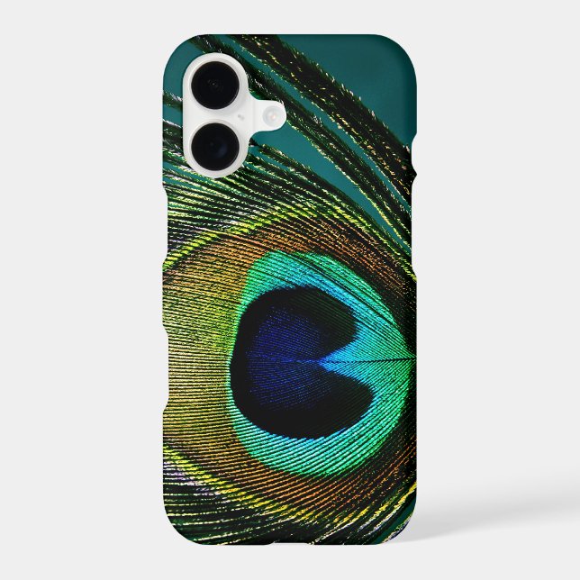 Colourful Exotic Peacock Feather Modern (Back)