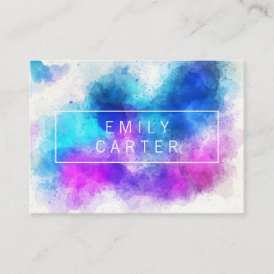 Colourful Expressive Watercolor Business Card