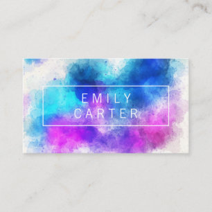 Colourful Expressive Watercolor Business Card
