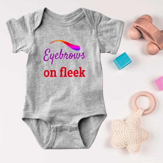 Colourful Eyebrows on Fleek Trendy Flawless, ZFJ Baby Bodysuit (Colorful Eyebrows on Fleek Trendy Flawless, ZFJ Baby Bodysuit)