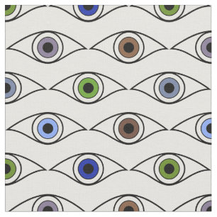 Colourful Eyes Pattern Design Fabric