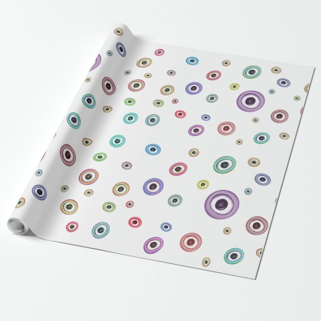 Colourful Eyes Wrapping Paper (Unrolled)
