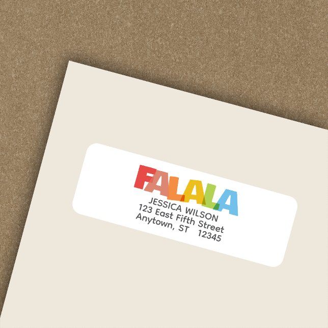 Colourful FA LA LA  Holiday Return Address (Creator Uploaded)