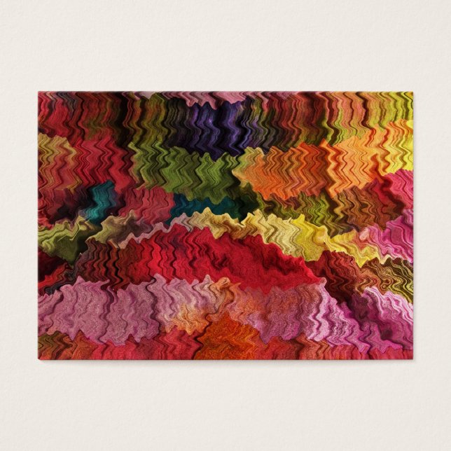 Colourful Fabric Abstract ATC (Front)