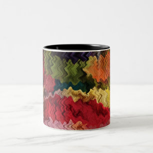 Colourful Fabric Abstract Mug