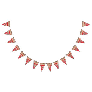 Colourful fabric pattern featuring intricate flora bunting