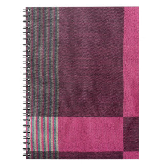Colourful Fabric Surface: Top View. Notebook