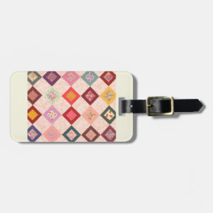 Colourful Fabrics Pattern Luggage Tag
