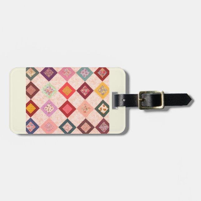 Colourful Fabrics Pattern Luggage Tag (Front Horizontal)