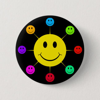Colourful Faces 6 Cm Round Badge