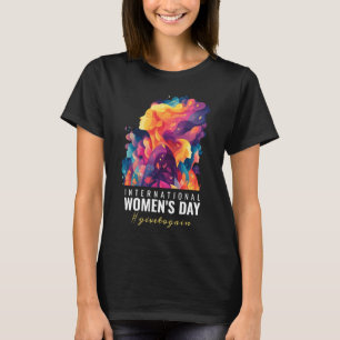 Colourful Faces Abstract Women's Day   IWD T-Shirt