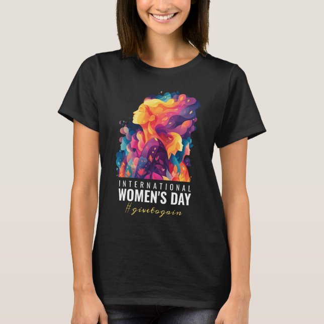 Colourful Faces Abstract Women's Day | IWD T-Shirt (Front)