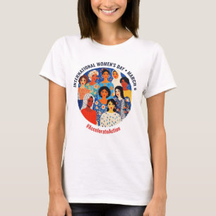 Colourful Faces International Women's Day IWD T-Shirt