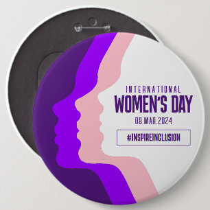 Colourful Faces International Women's Day March 8 6 Cm Round Badge