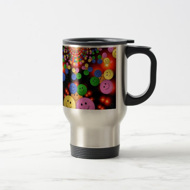 Colourful Faces Jamboree Travel Mug (Right)