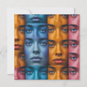 Colourful Faces Pattern