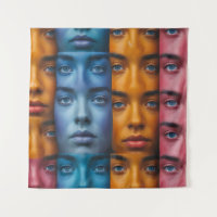 Colourful Faces Pattern