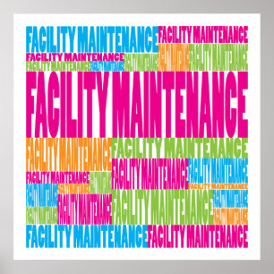 Colourful Facility Maintenance Poster