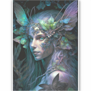 Colourful Fairy Fantasy Art Sticker
